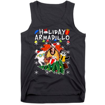 Holiday Armadillo Funny Matching Team Matching Group Tank Top