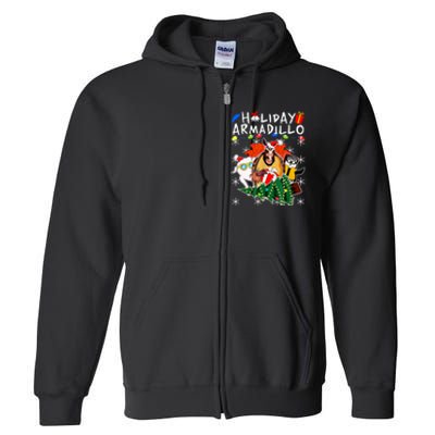 Holiday Armadillo Funny Matching Team Matching Group Full Zip Hoodie