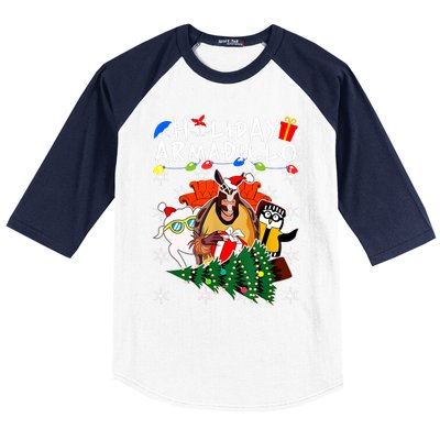 Holiday Armadillo Funny Matching Team Matching Group Baseball Sleeve Shirt