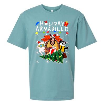 Holiday Armadillo Funny Matching Team Matching Group Sueded Cloud Jersey T-Shirt