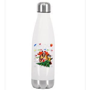 Holiday Armadillo Funny Matching Team Matching Group Stainless Steel Insulated Water Bottle