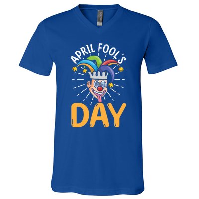 Happy April Fools Day Joke Funny Cute Gift V-Neck T-Shirt