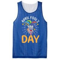 Happy April Fools Day Joke Funny Cute Gift Mesh Reversible Basketball Jersey Tank