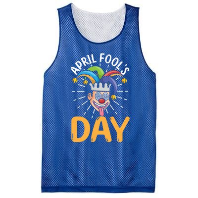 Happy April Fools Day Joke Funny Cute Gift Mesh Reversible Basketball Jersey Tank