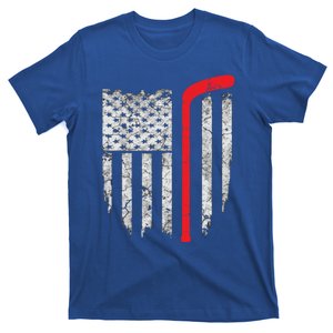 Hockey American Flag Gift Hockey Gift Funny Gift T-Shirt