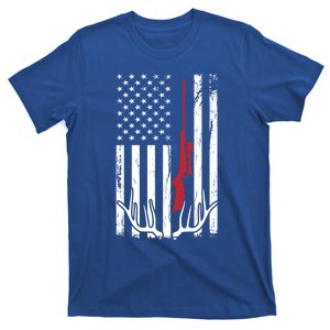 Hunter American Flag Gift Usa Hunting Deer Gift T-Shirt