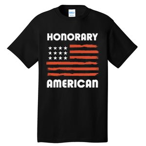 Honorary American Flag Patriotic Exchange Student Honorary Tall T-Shirt