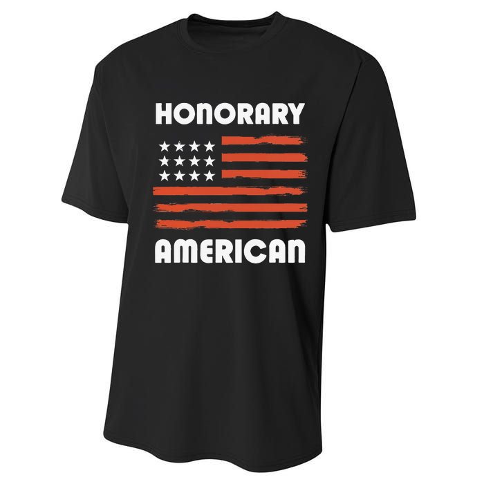 Honorary American Flag Patriotic Exchange Student Honorary Performance Sprint T-Shirt