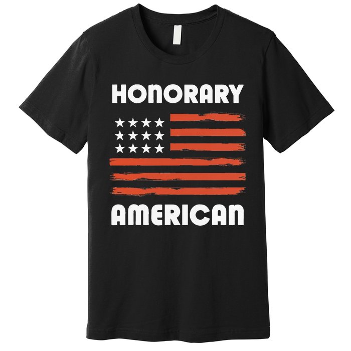 Honorary American Flag Patriotic Exchange Student Honorary Premium T-Shirt