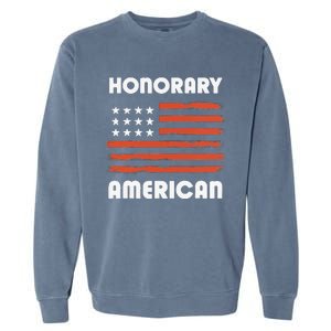 Honorary American Flag Patriotic Exchange Student Honorary Garment-Dyed Sweatshirt