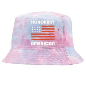 Honorary American Flag Patriotic Exchange Student Honorary Tie-Dyed Bucket Hat