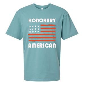 Honorary American Flag Patriotic Exchange Student Honorary Sueded Cloud Jersey T-Shirt