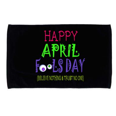 Happy April Fool's Day Quote Funny Gift April 1st Cute Gift Microfiber Hand Towel