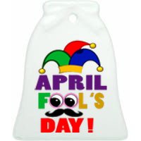 Happy April Fools Day April Fools Day Joke Funny 1st Ceramic Bell Ornament