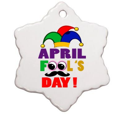 Happy April Fools Day April Fools Day Joke Funny 1st Ceramic Star Ornament