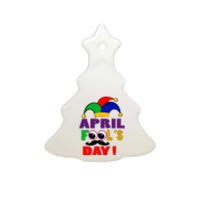 Happy April Fools Day April Fools Day Joke Funny 1st Ceramic Tree Ornament