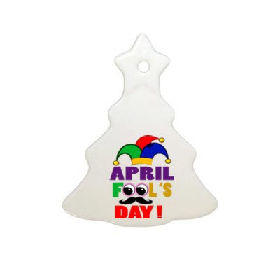 Happy April Fools Day April Fools Day Joke Funny 1st Ceramic Tree Ornament