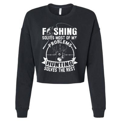 Hunting And Fishing Cropped Pullover Crew