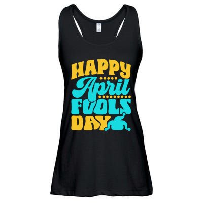 Happy April Fools Day Sarcastic Joke Sayings Humor Ladies Essential Flowy Tank