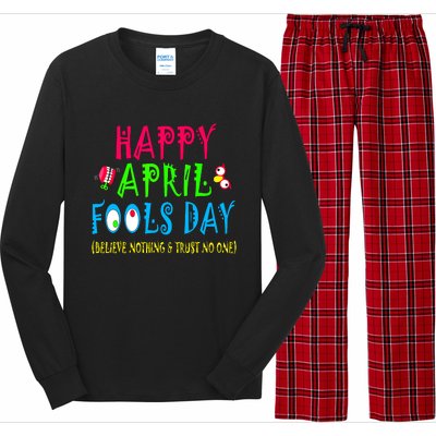 Happy April Fools Day April 1st Joke Pranks Funny Long Sleeve Pajama Set