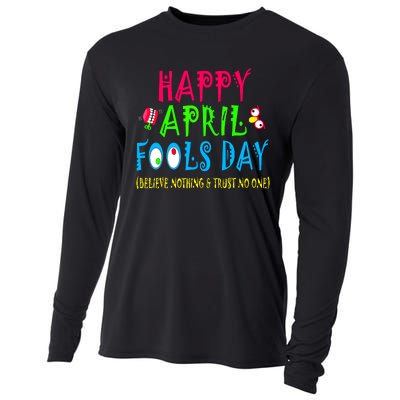 Happy April Fools Day April 1st Joke Pranks Funny Cooling Performance Long Sleeve Crew