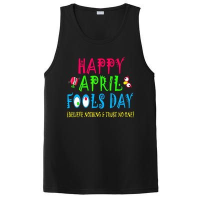 Happy April Fools Day April 1st Joke Pranks Funny PosiCharge Competitor Tank