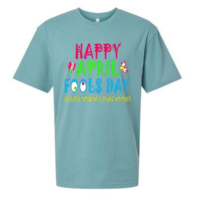 Happy April Fools Day April 1st Joke Pranks Funny Sueded Cloud Jersey T-Shirt