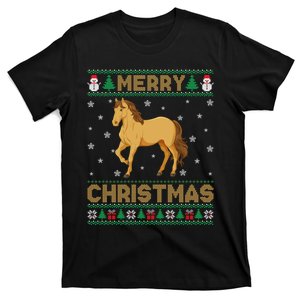 Horse Animal Funny Gift Ugly Christmas T-Shirt