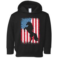 Horse American Flag USA 4th of July Boy Girl Toddler Hoodie