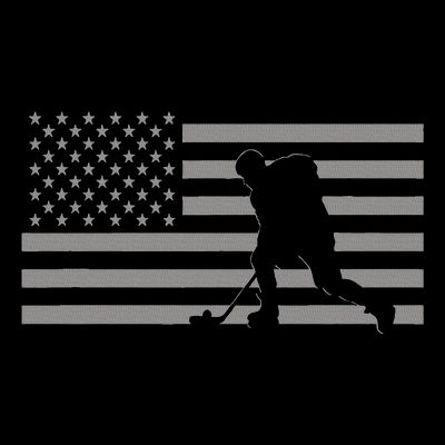 Hockey American Flag Hockey T-Shirt