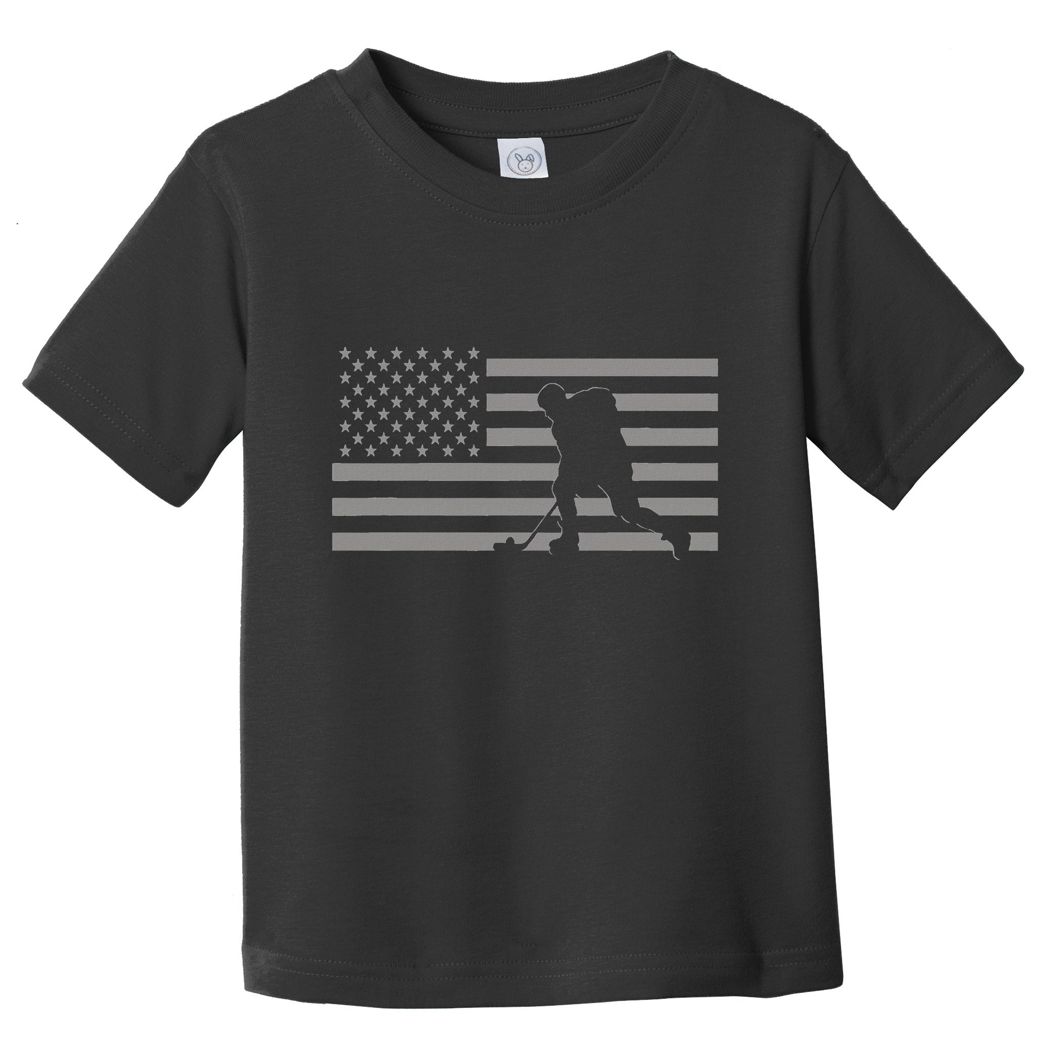 Hockey American Flag Hockey Toddler T-Shirt