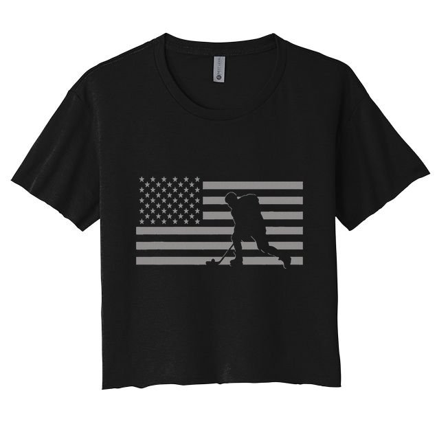 Hockey American Flag Hockey Crop Top