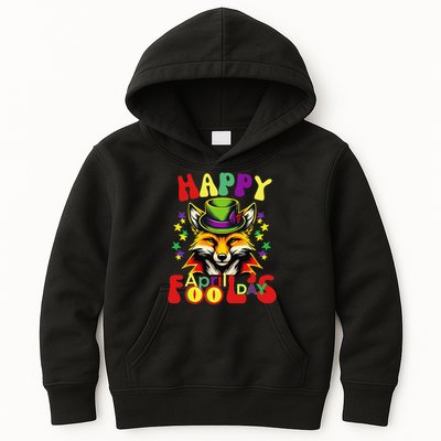 Happy April Fools Day Fools Day Fox Kids Hoodie
