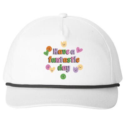 Have A Fantastic Day Smiley Snapback Five-Panel Rope Hat