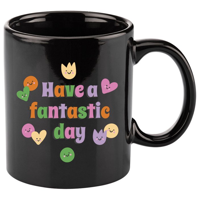 Have A Fantastic Day Smiley 11oz C Handle Ceramic Mug