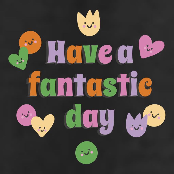 Have A Fantastic Day Smiley Golf Towel
