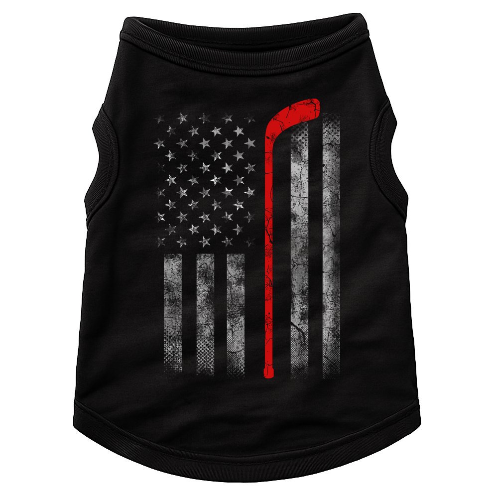 Hockey American Flag Doggie Tank