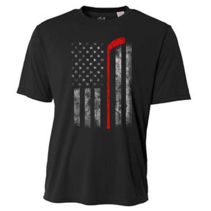 Hockey American Flag Cooling Performance Crew T-Shirt