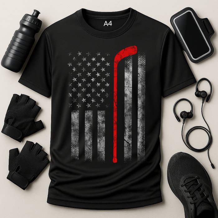 Hockey American Flag Cooling Performance Crew T-Shirt