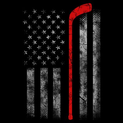 Hockey American Flag T-Shirt
