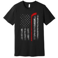 Hockey American Flag Premium T-Shirt