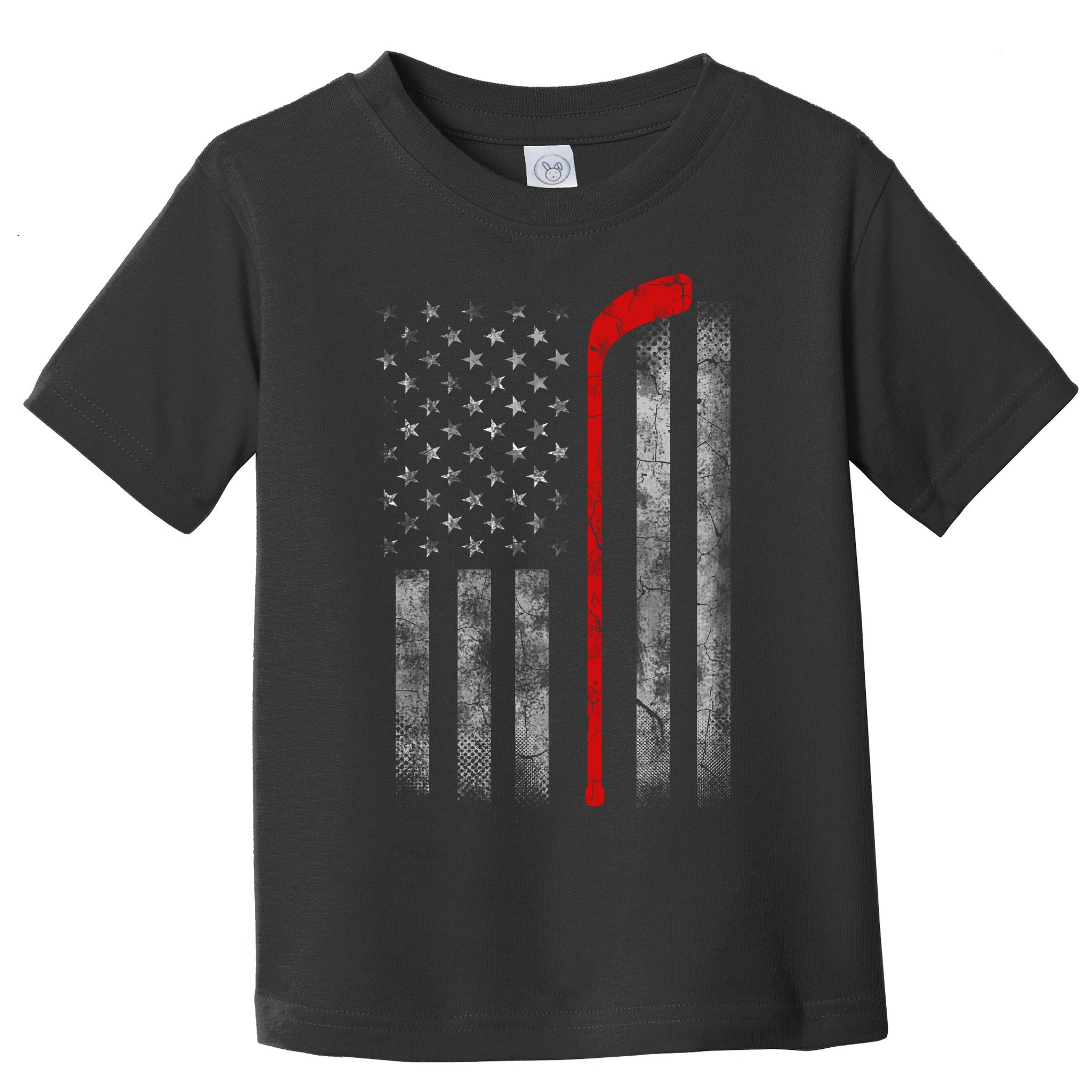 Hockey American Flag Toddler T-Shirt
