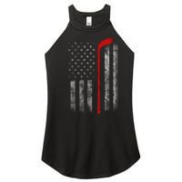 Hockey American Flag Women's Perfect Tri Rocker Tank