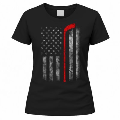 Hockey American Flag Women's T-Shirt