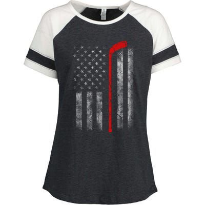 Hockey American Flag Enza Ladies Jersey Colorblock Tee