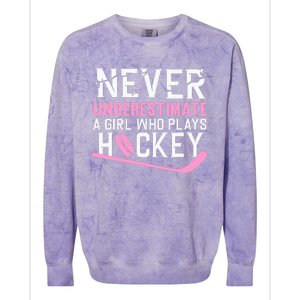 Hockey Art For Women Field Hockey Player Sport Colorblast Crewneck Sweatshirt