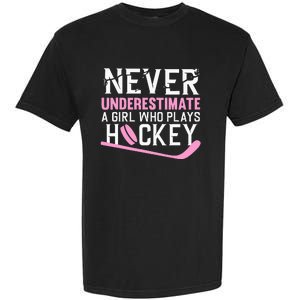 Hockey Art For Women Field Hockey Player Sport Garment-Dyed Heavyweight T-Shirt