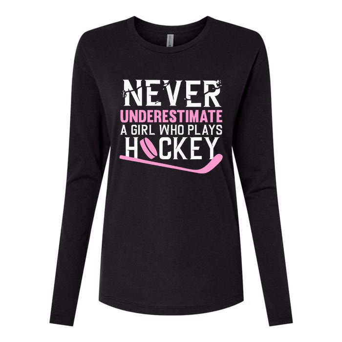 Hockey Art For Women Field Hockey Player Sport Womens Cotton Relaxed Long Sleeve T-Shirt