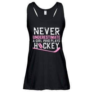 Hockey Art For Women Field Hockey Player Sport Ladies Essential Flowy Tank