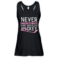 Hockey Art For Women Field Hockey Player Sport Ladies Essential Flowy Tank